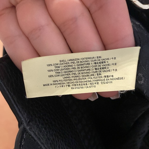 KATE SPADE— Flynn Street Small Meriwether Leather Satchel,  Black/White - Picture 7 of 7